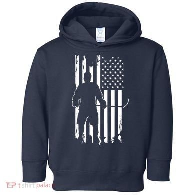 American Flag Hockey - Hockey Toddler Hoodie