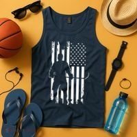 American Flag Hockey - Hockey Tank Top thumb 4
