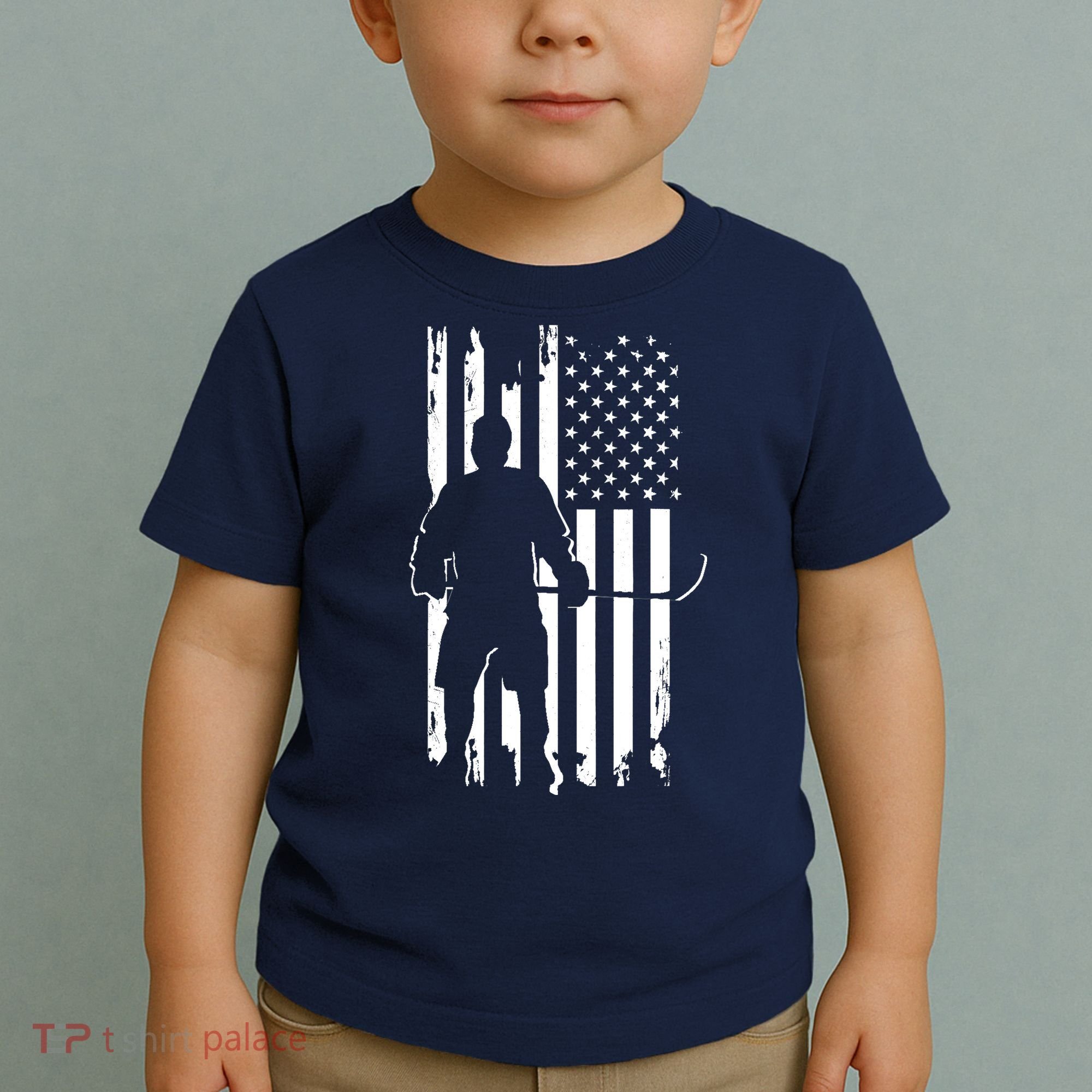 American Flag Hockey - Hockey Toddler T-Shirt