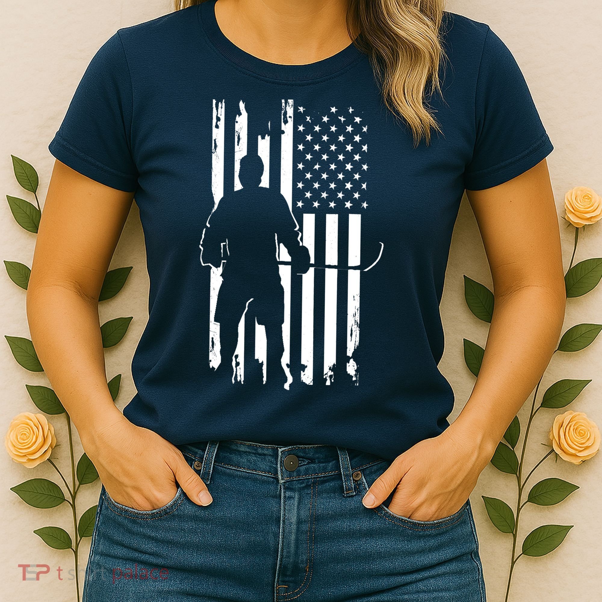 American Flag Hockey - Hockey Women's T-Shirt