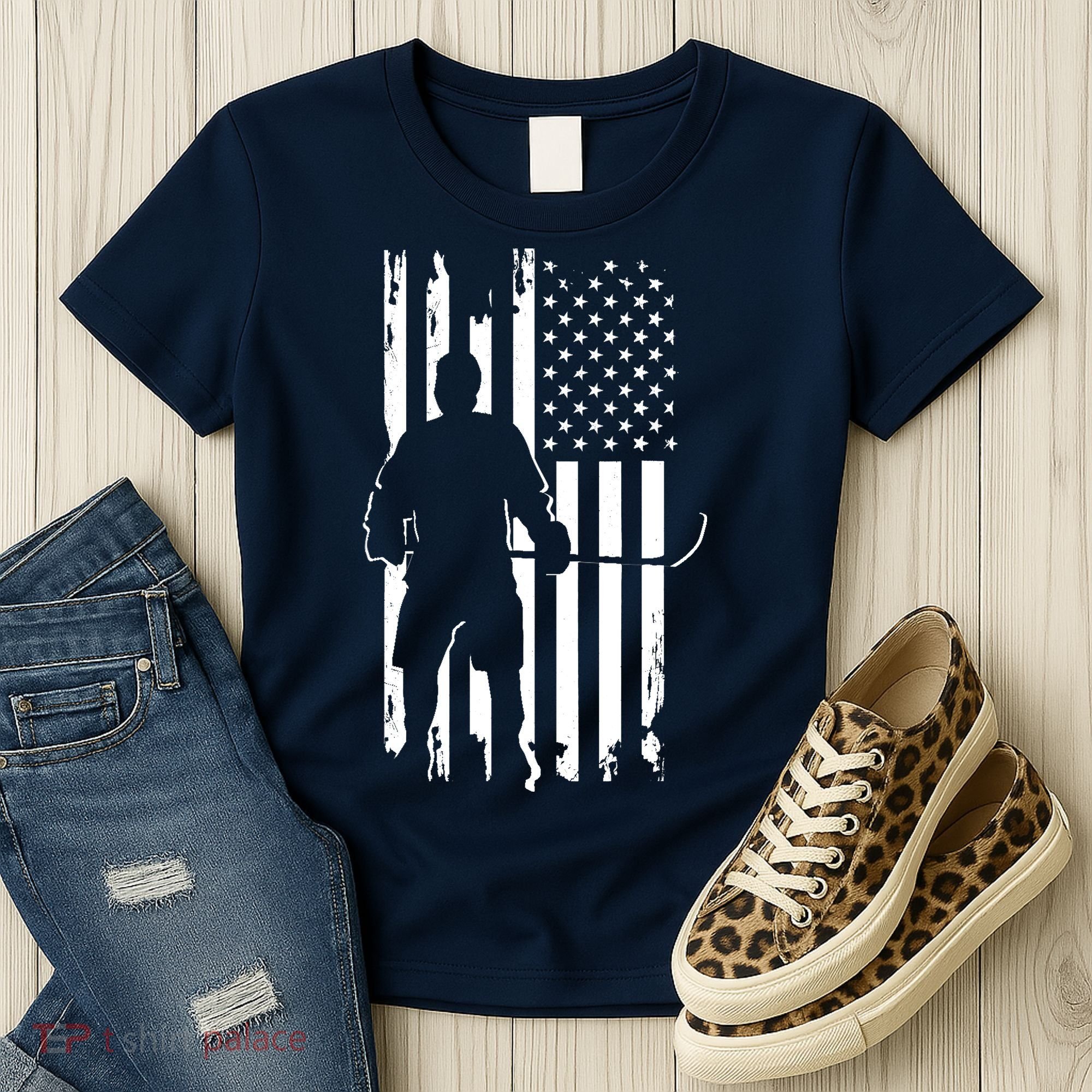 American Flag Hockey - Hockey Women's T-Shirt