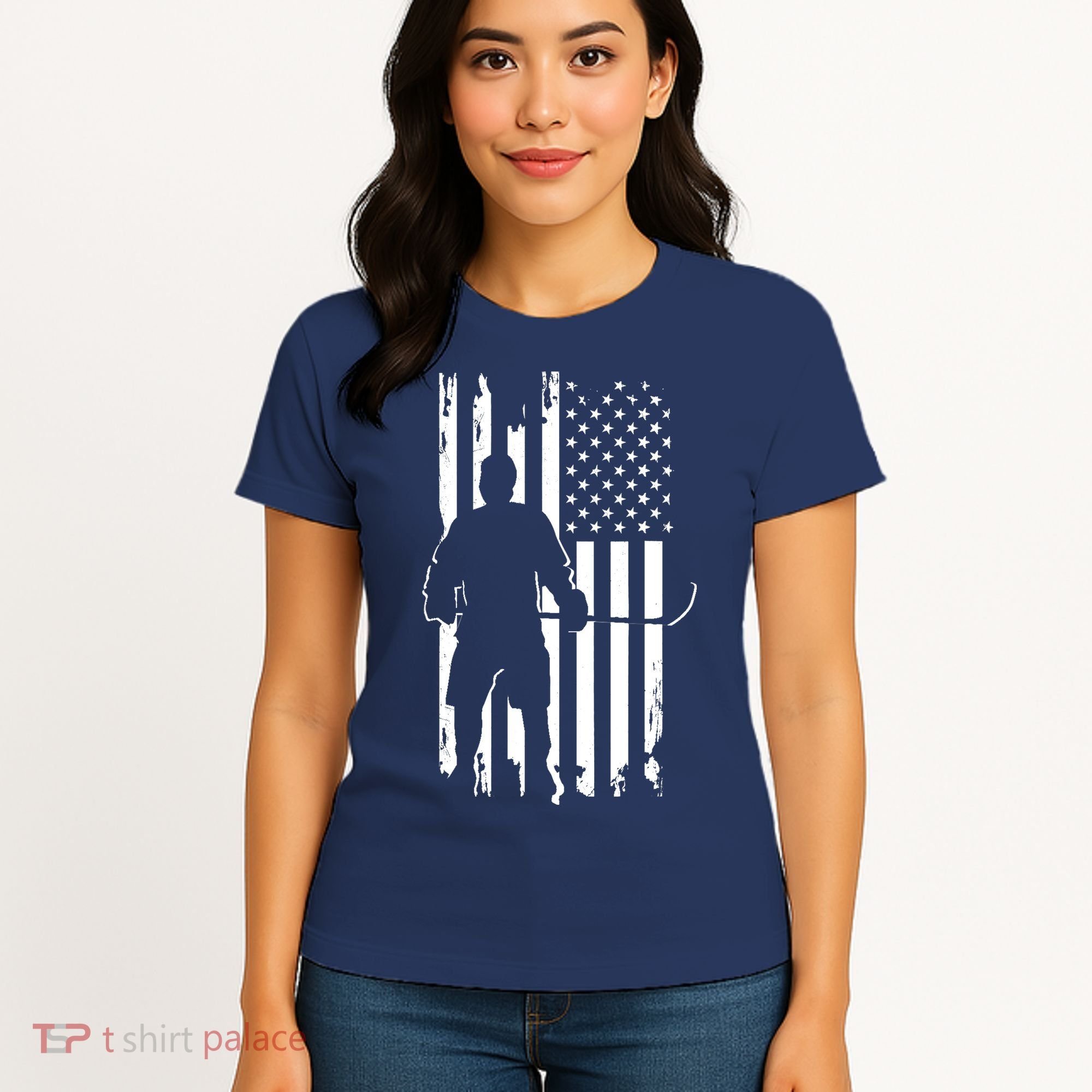 American Flag Hockey - Hockey Women's T-Shirt