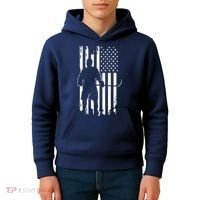 American Flag Hockey - Hockey Kids Hoodie thumb 4