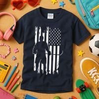American Flag Hockey - Hockey Kids T-Shirt thumb 3