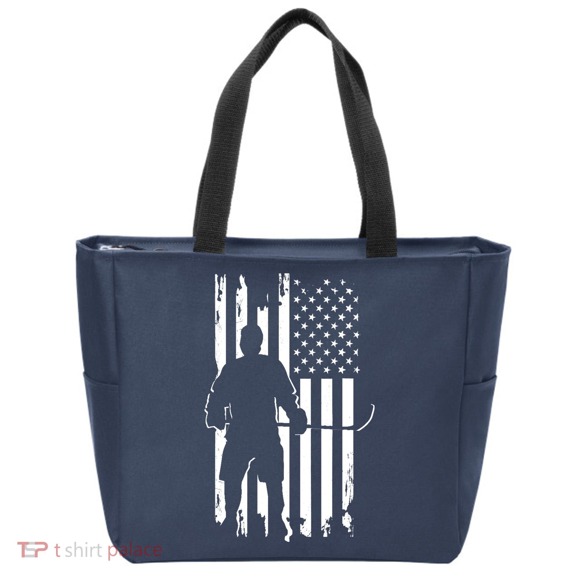 American Flag Hockey - Hockey Tote Bag