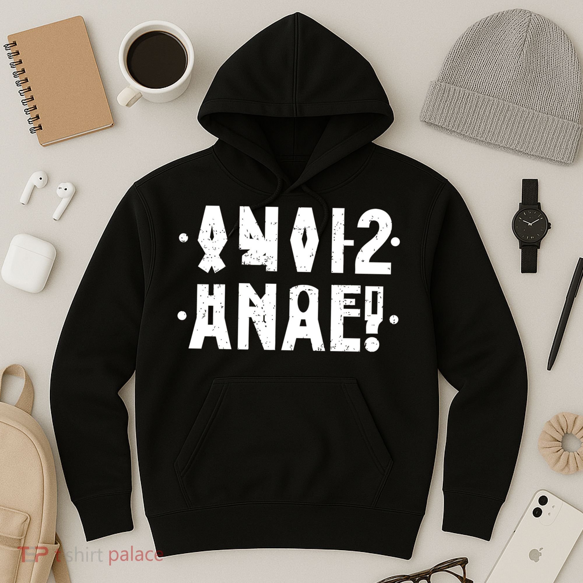 Anal Funny Hidden Message Anal? Distressed Hoodie