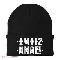 Anal Funny Hidden Message Anal? Distressed Beanie thumb 0
