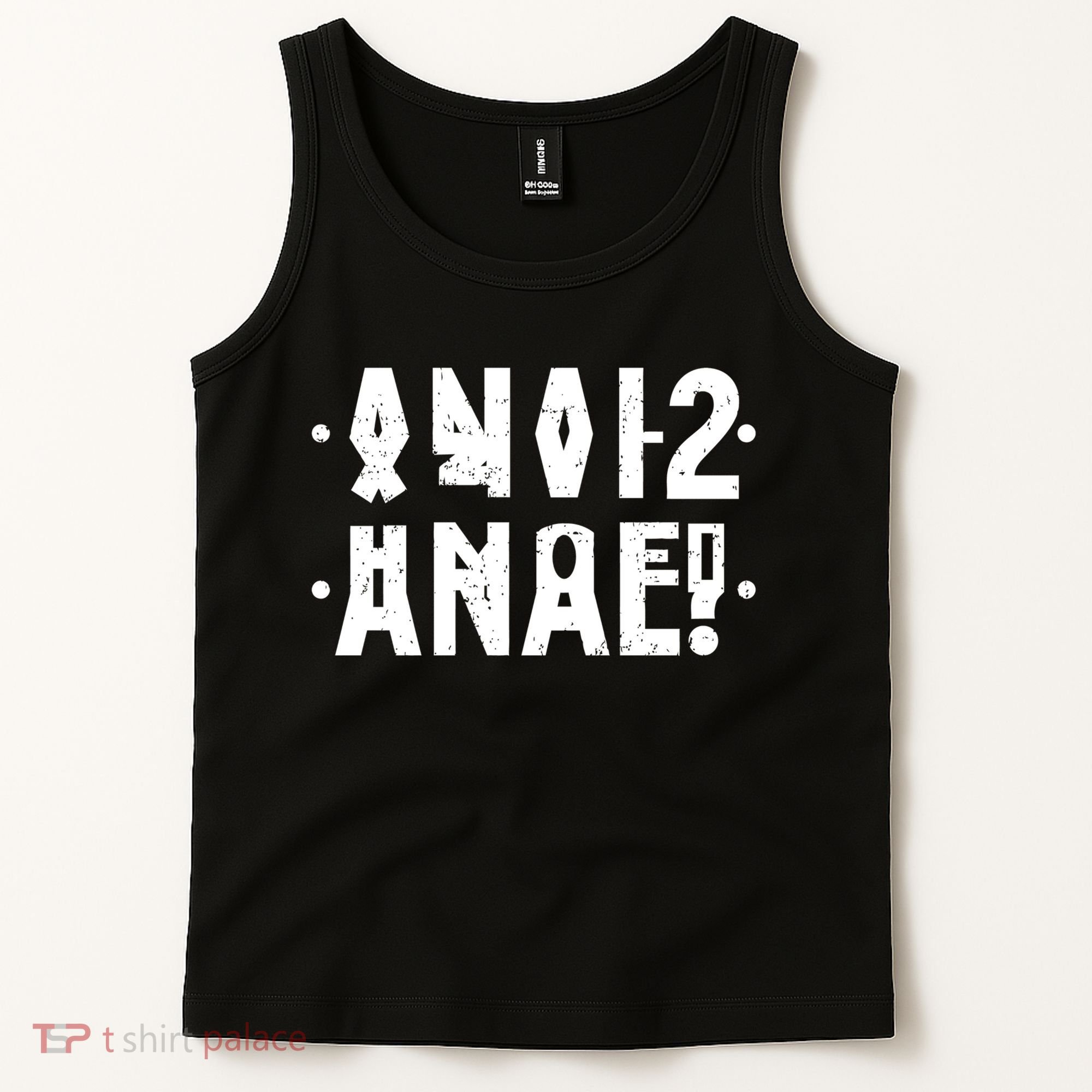 Anal Funny Hidden Message Anal? Distressed Tank Top