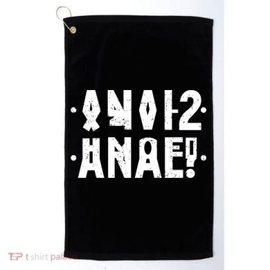 Anal Funny Hidden Message Anal? Distressed Golf Towel