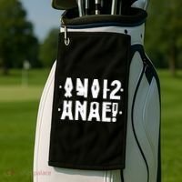 Anal Funny Hidden Message Anal? Distressed Golf Towel thumb 2