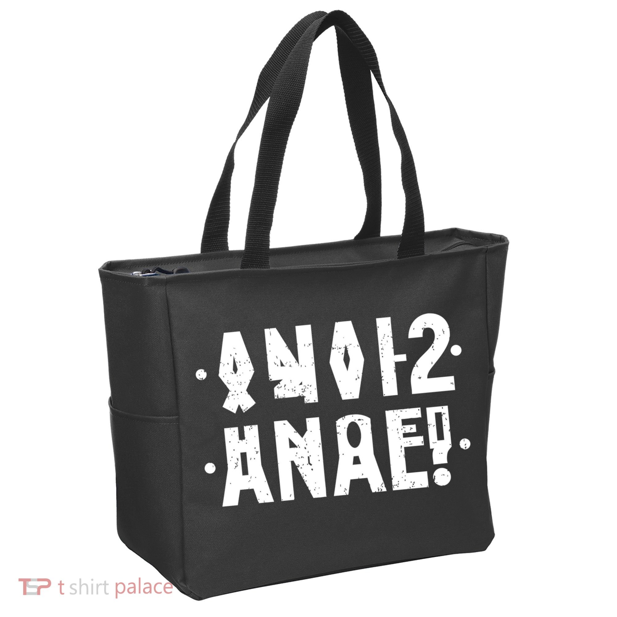 Anal Funny Hidden Message Anal? Distressed Tote Bag