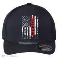 American Flag Hockey Apparel Hockey Flexfit Unipanel Trucker Cap thumb 0