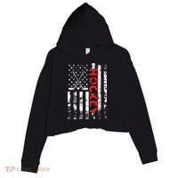 American Flag Hockey Apparel Hockey Crop Fleece Hoodie thumb 0