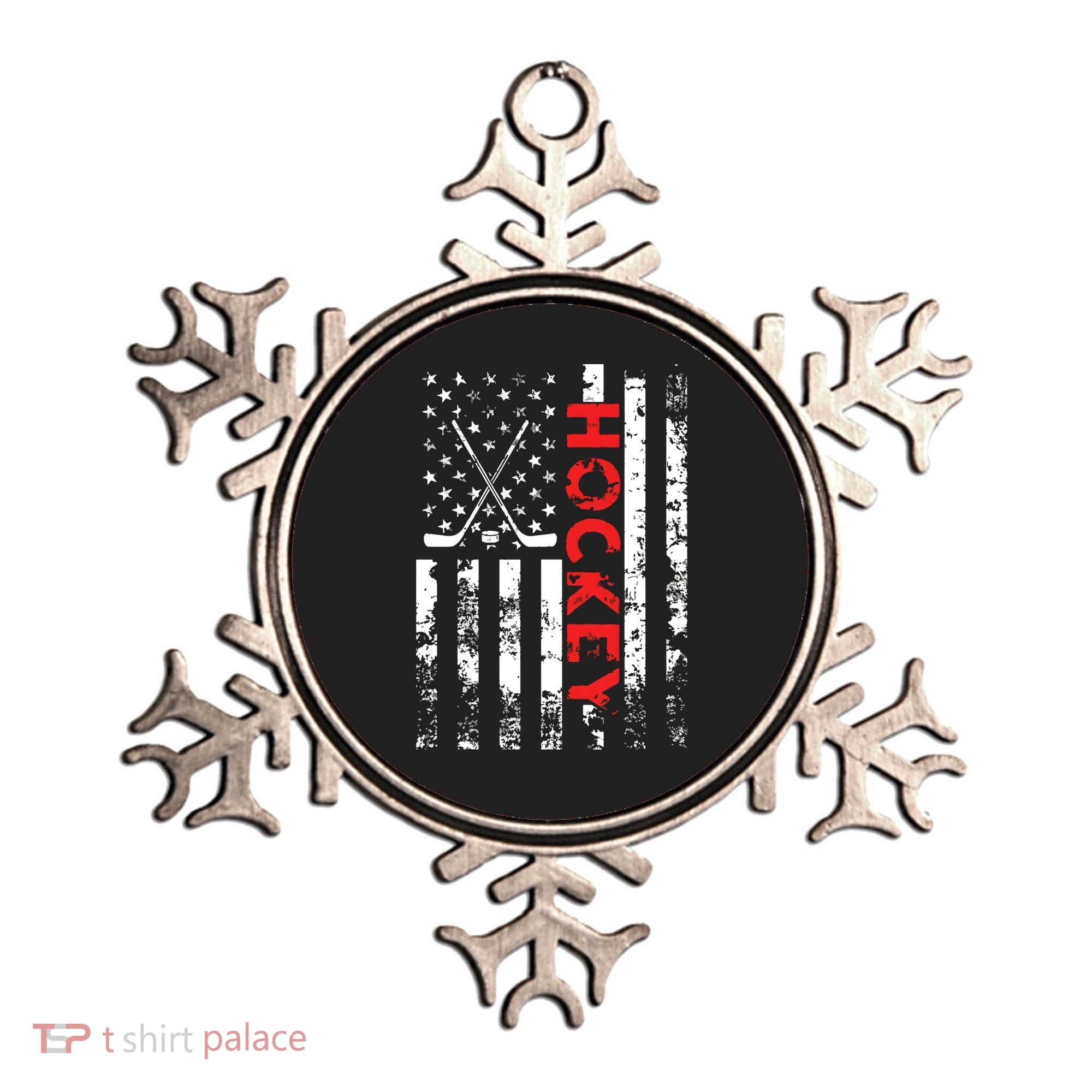 American Flag Hockey Apparel Hockey Ornament