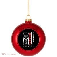 American Flag Hockey Apparel Hockey Plastic Christmas Ball Ornament thumb 0