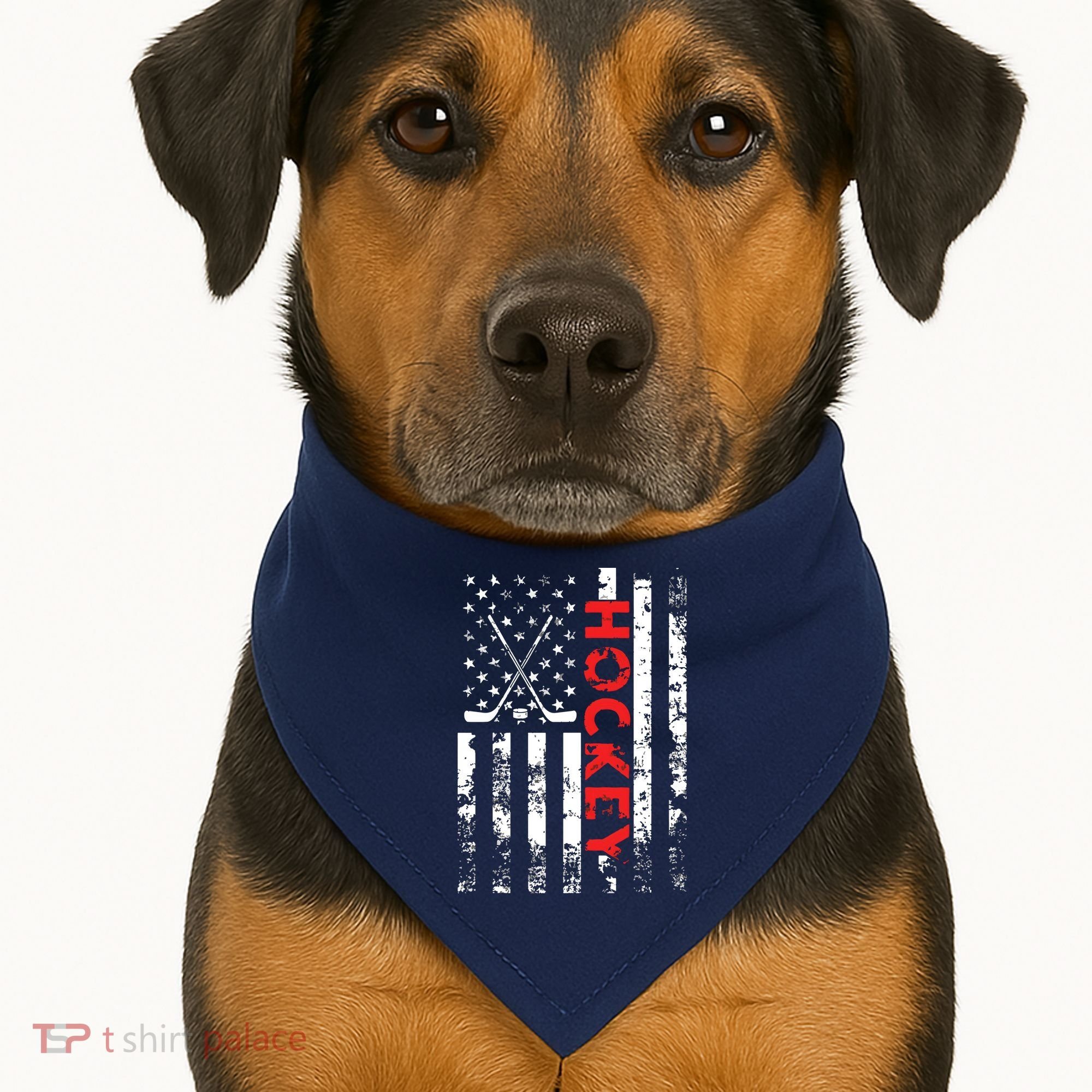 American Flag Hockey Apparel Hockey USA-Made Doggie Bandana