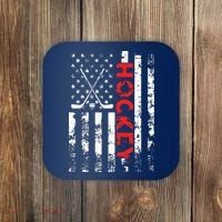 American Flag Hockey Apparel Hockey Coaster thumb 0
