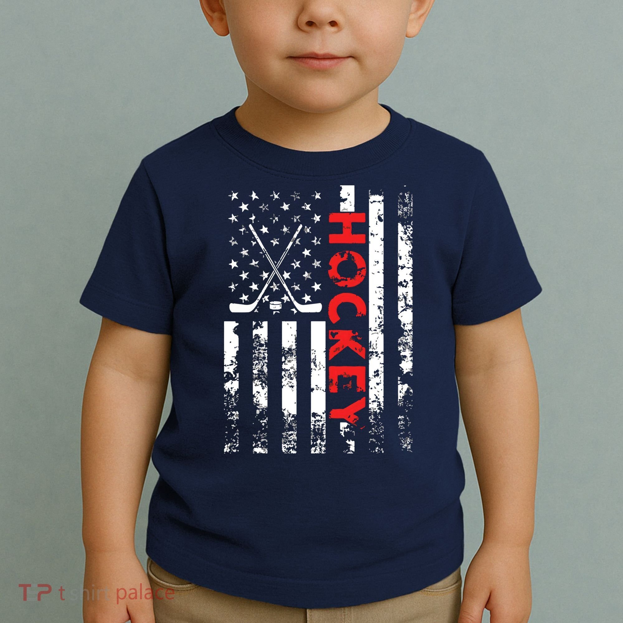 American Flag Hockey Apparel Hockey Toddler T-Shirt