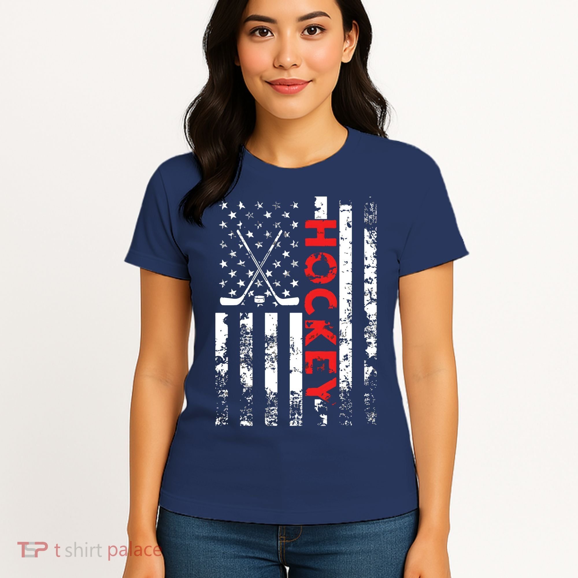 American Flag Hockey Apparel Hockey Women's T-Shirt