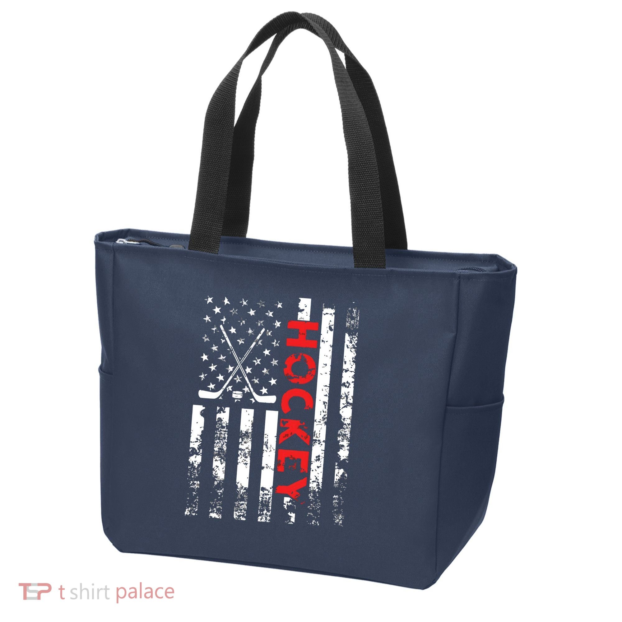 American Flag Hockey Apparel Hockey Tote Bag