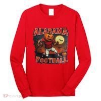 Alabama Football Halloween Pumpkin Player Spooky Alabama Long Sleeve Shirt thumb 0
