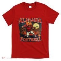 Alabama Football Halloween Pumpkin Player Spooky Alabama T-Shirt thumb 0