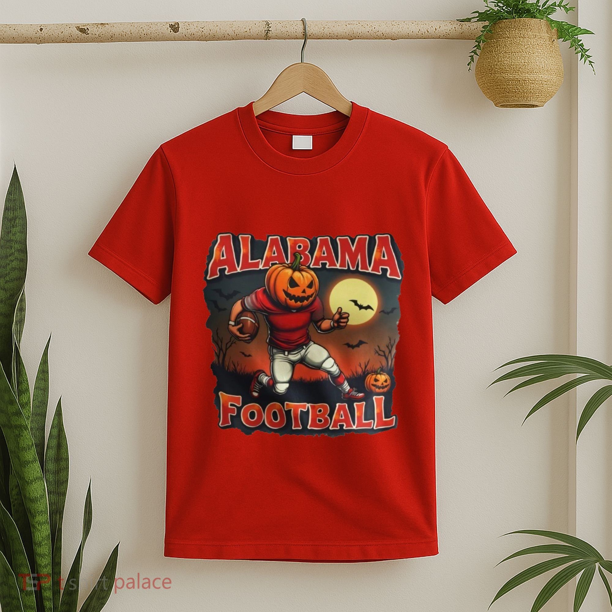 Alabama Football Halloween Pumpkin Player Spooky Alabama T-Shirt