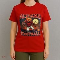 Alabama Football Halloween Pumpkin Player Spooky Alabama T-Shirt thumb 4