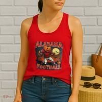 Alabama Football Halloween Pumpkin Player Spooky Alabama Women's Tank Top thumb 2