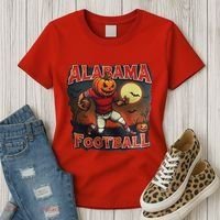 Alabama Football Halloween Pumpkin Player Spooky Alabama Women's T-Shirt thumb 3