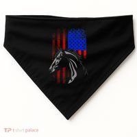 American Flag Horseback Riding Apparel Horse USA-Made Doggie Bandana thumb 0