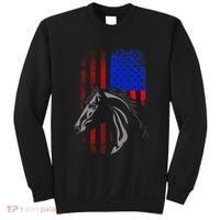 American Flag Horseback Riding Apparel Horse Sweatshirt thumb 0