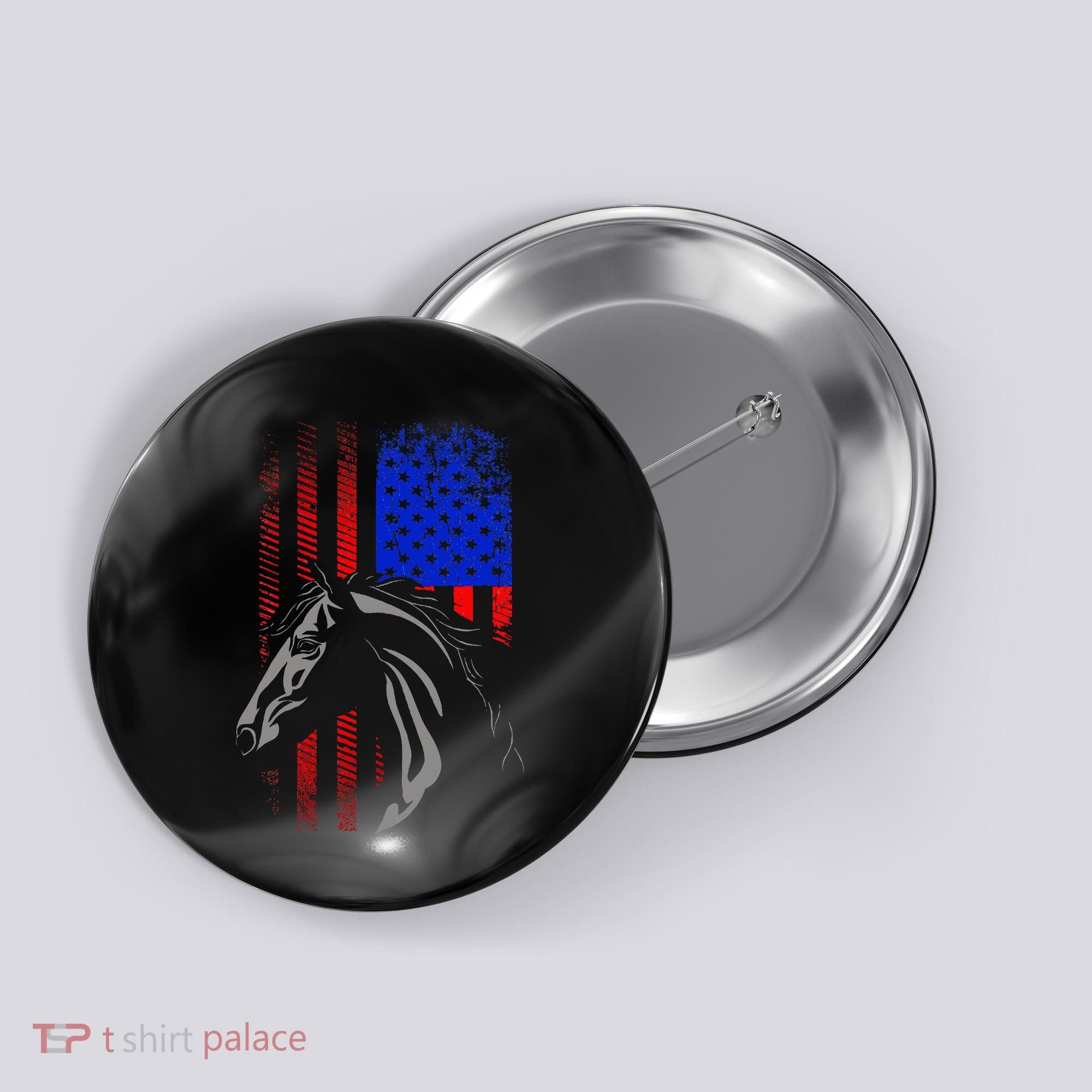 American Flag Horseback Riding Apparel Horse Button