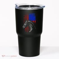 American Flag Horseback Riding Apparel Horse Tumbler thumb 0