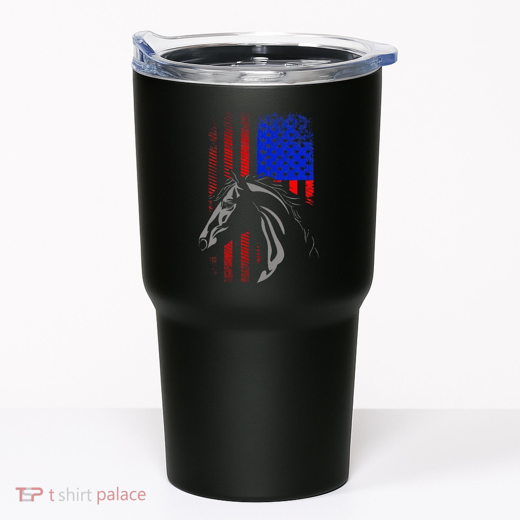 American Flag Horseback Riding Apparel Horse Tumbler