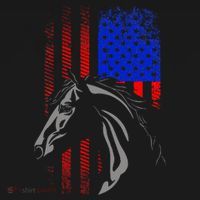 American Flag Horseback Riding Apparel Horse Mousepad thumb 1