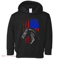 American Flag Horseback Riding Apparel Horse Toddler Hoodie thumb 0