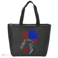 American Flag Horseback Riding Apparel Horse Tote Bag thumb 0