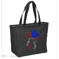 American Flag Horseback Riding Apparel Horse Tote Bag thumb 2
