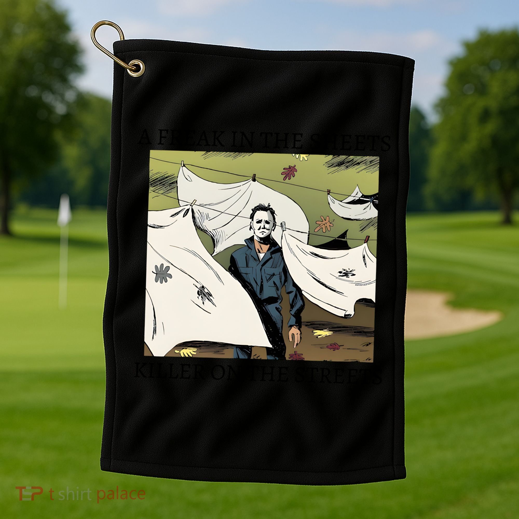 A Freak In The Sheets Killer On The Streets Halloween Golf Towel