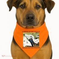 A Freak In The Sheets Killer On The Streets Halloween USA-Made Doggie Bandana thumb 1