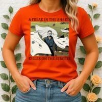 A Freak In The Sheets Killer On The Streets Halloween Women's T-Shirt thumb 2