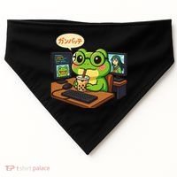 Anime Frog IT Geek Otaku Coding Desk Boba Lover Gift USA-Made Doggie Bandana thumb 0