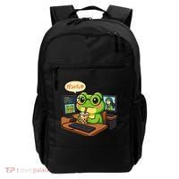 Anime Frog IT Geek Otaku Coding Desk Boba Lover Gift Backpack thumb 0