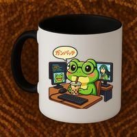 Anime Frog IT Geek Otaku Coding Desk Boba Lover Gift Coffee Mug thumb 2