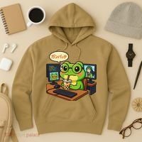 Anime Frog IT Geek Otaku Coding Desk Boba Lover Gift Hoodie thumb 3