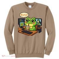 Anime Frog IT Geek Otaku Coding Desk Boba Lover Gift Sweatshirt thumb 0