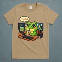 Anime Frog IT Geek Otaku Coding Desk Boba Lover Gift T-Shirt thumb 5