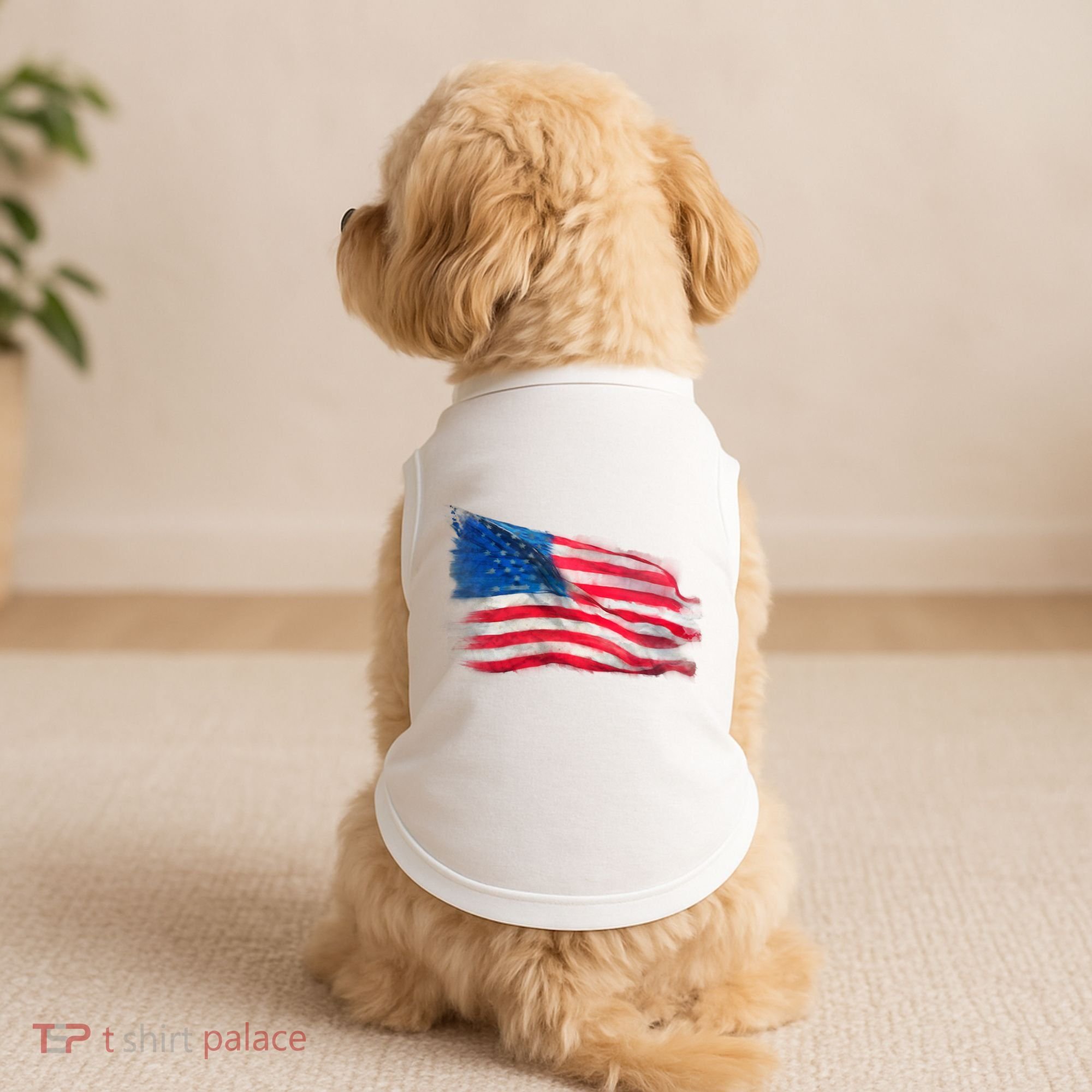 American Flag Independence Day Doggie Tank