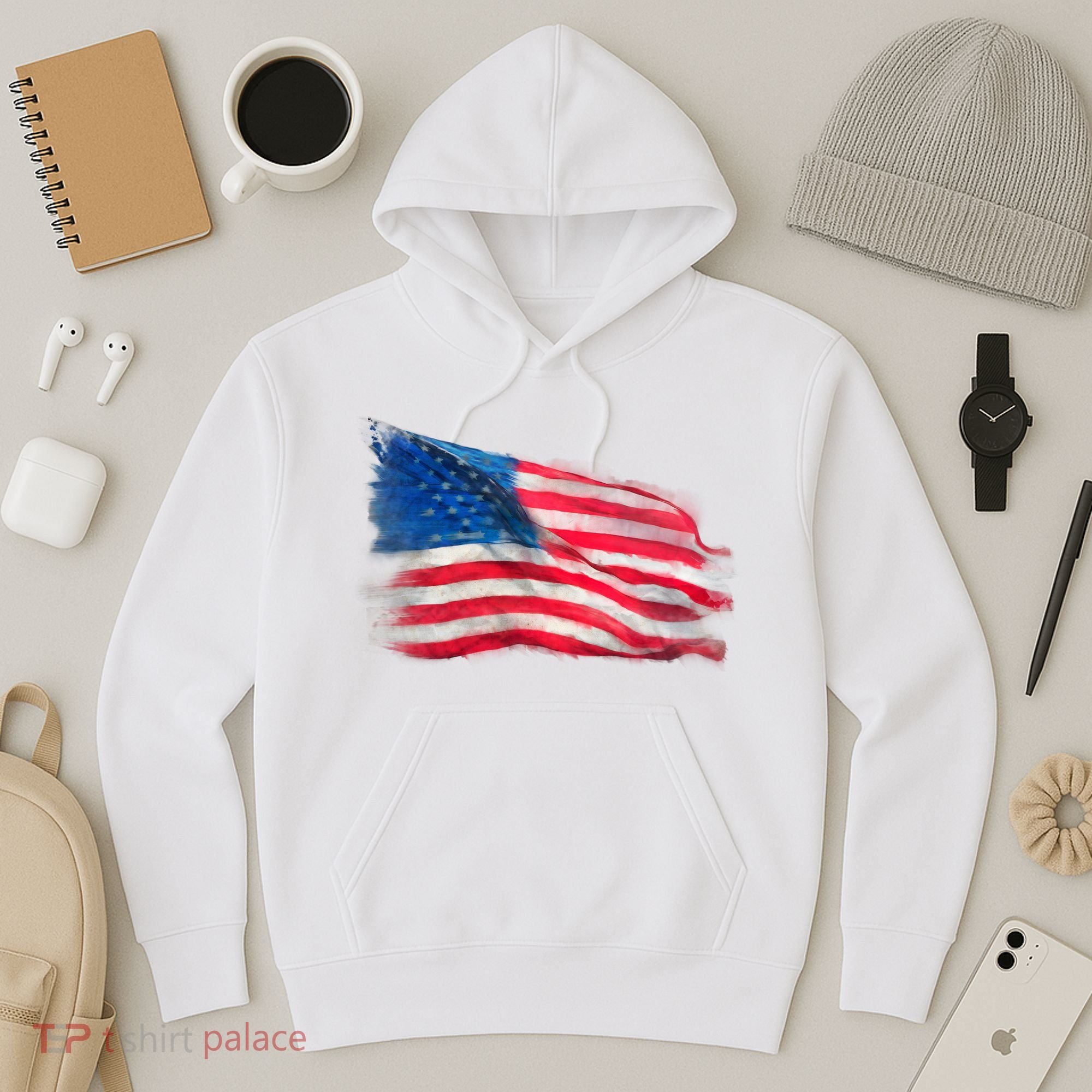 American Flag Independence Day Hoodie